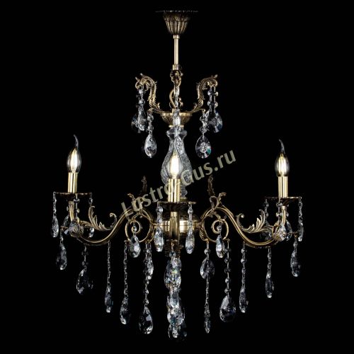 Люстра бронзовая Кассандра Алфея №3/2 звездочка Гусь Хрустальный