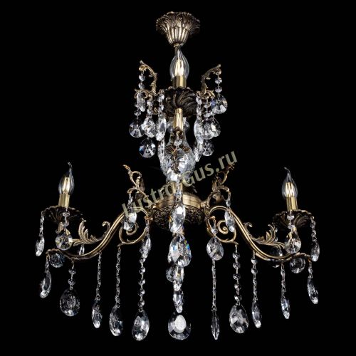 Люстра бронзовая Кассандра Алфея №3/2 звездочка Гусь Хрустальный