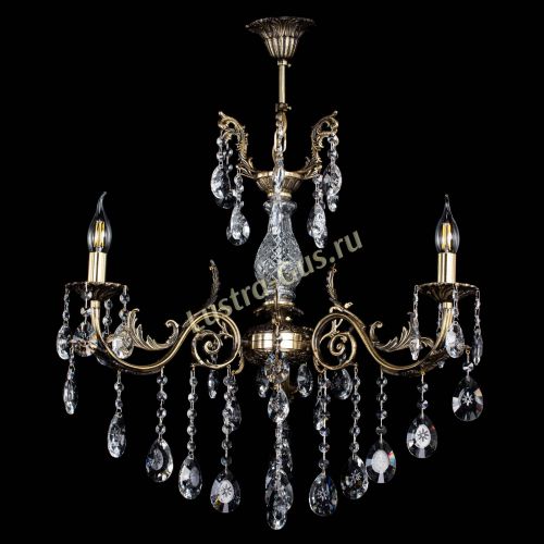 Люстра бронзовая Кассандра Алфея №3/2 звездочка Гусь Хрустальный