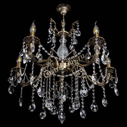 Люстра бронзовая Кассандра Алфея №5/1 баден Гусь Хрустальный