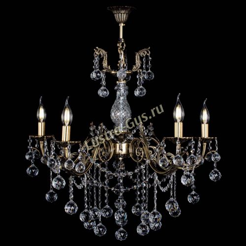 Люстра бронзовая Кассандра Алфея №5/1 шар Гусь Хрустальный