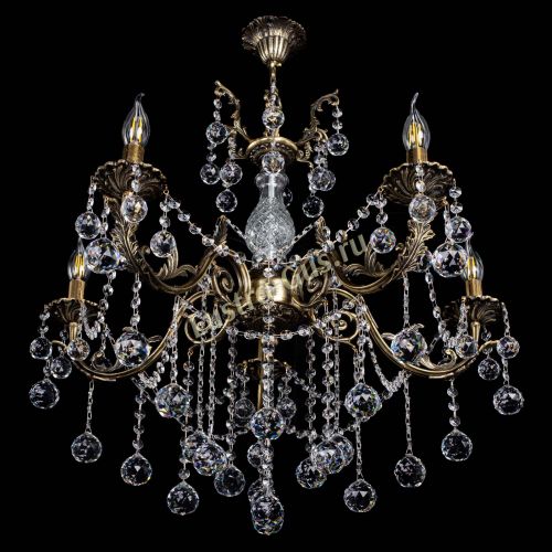 Люстра бронзовая Кассандра Алфея №5/1 шар Гусь Хрустальный