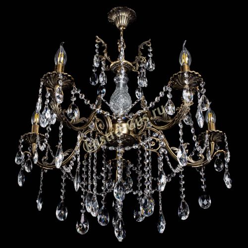 Люстра бронзовая Кассандра Алфея №5/1 журавлик Гусь Хрустальный