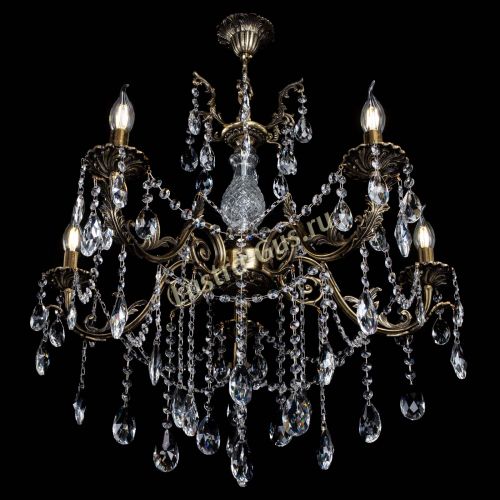 Люстра бронзовая Кассандра Алфея №5/1 журавлик Гусь Хрустальный