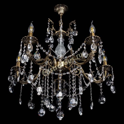 Люстра бронзовая Кассандра Алфея №5/1 звездочка Гусь Хрустальный