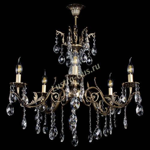 Люстра бронзовая Кассандра Алфея №5/2 баден Гусь Хрустальный