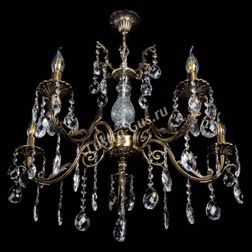 Люстра бронзовая Кассандра Алфея №5/2 баден Гусь Хрустальный