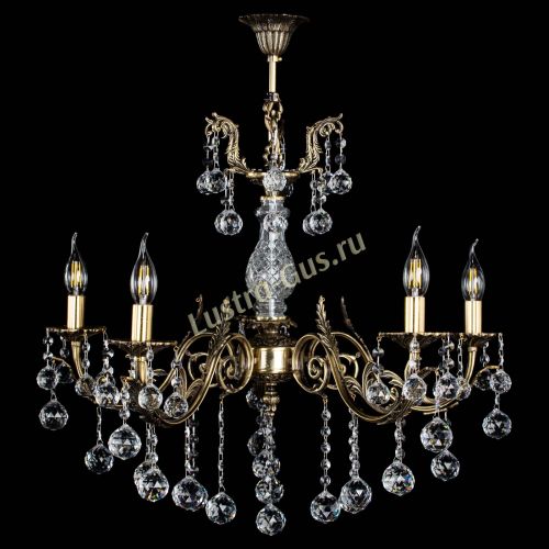 Люстра бронзовая Кассандра Алфея №5/2 шар Гусь Хрустальный