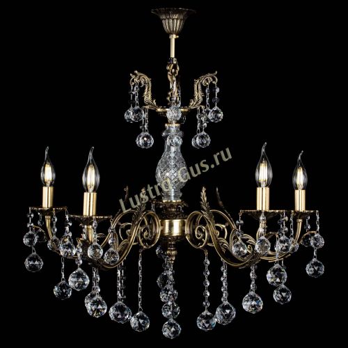 Люстра бронзовая Кассандра Алфея №5/2 шар Гусь Хрустальный