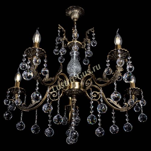 Люстра бронзовая Кассандра Алфея №5/2 шар Гусь Хрустальный