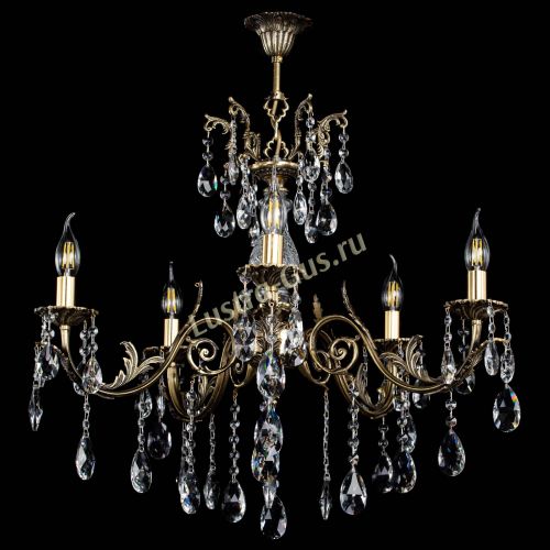 Люстра бронзовая Кассандра Алфея №5/2 журавлик Гусь Хрустальный