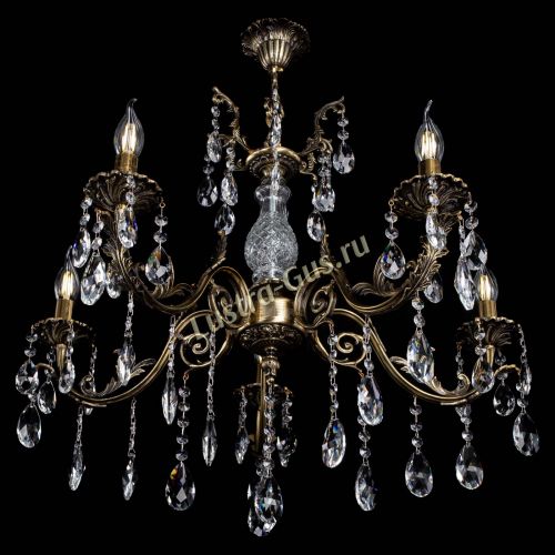 Люстра бронзовая Кассандра Алфея №5/2 журавлик Гусь Хрустальный