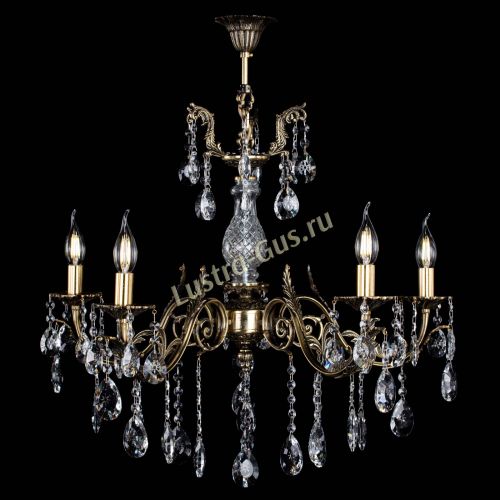 Люстра бронзовая Кассандра Алфея №5/2 звездочка Гусь Хрустальный