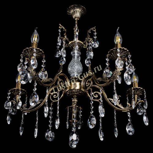 Люстра бронзовая Кассандра Алфея №5/2 звездочка Гусь Хрустальный