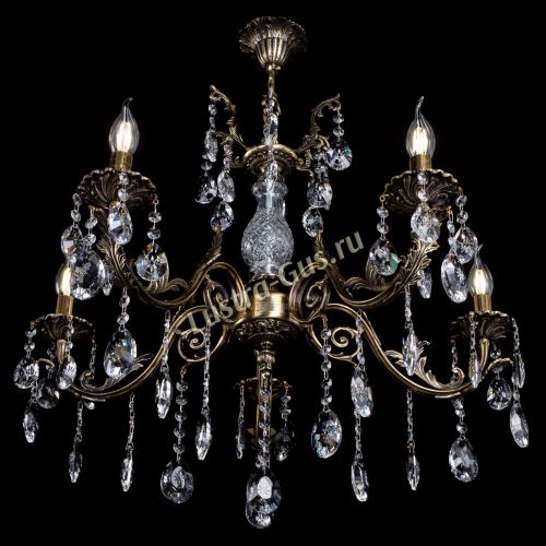 Люстра бронзовая Кассандра Алфея №5/2 звездочка Гусь Хрустальный