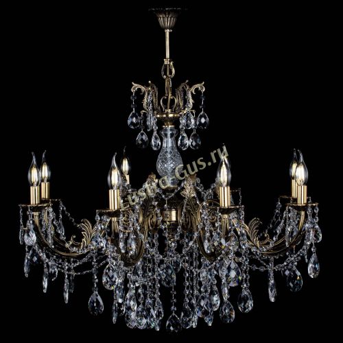 Люстра бронзовая Кассандра Алфея №8/1 баден Гусь Хрустальный