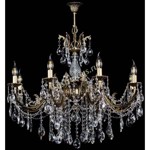 Люстра бронзовая Кассандра Алфея №8/1 баден Гусь Хрустальный