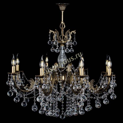 Люстра бронзовая Кассандра Алфея №8/1 шар Гусь Хрустальный