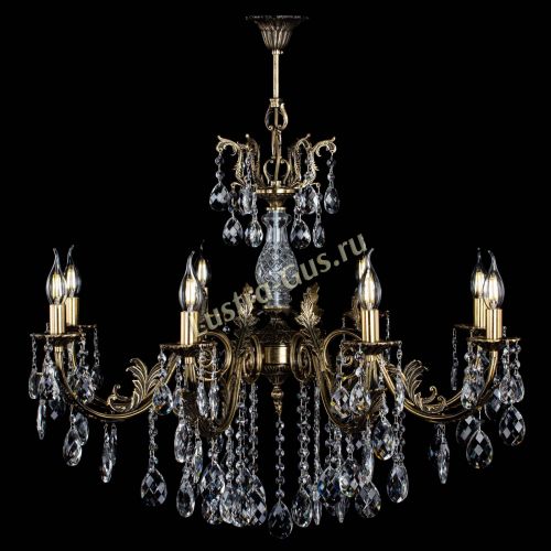 Люстра бронзовая Кассандра Алфея №8/2 баден Гусь Хрустальный