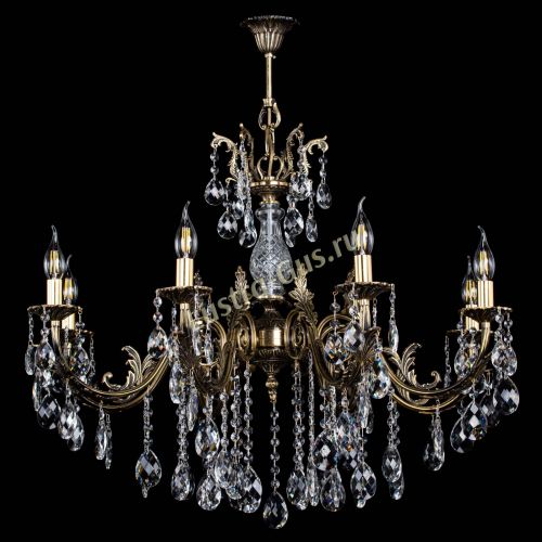 Люстра бронзовая Кассандра Алфея №8/2 баден Гусь Хрустальный