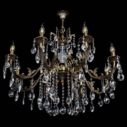 Люстра бронзовая Кассандра Алфея №8/2 баден Гусь Хрустальный