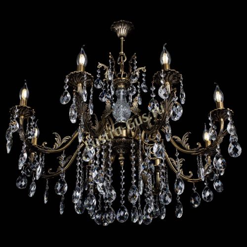 Люстра бронзовая Кассандра Алфея №8/2 баден Гусь Хрустальный