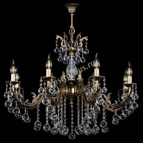 Люстра бронзовая Кассандра Алфея №8/2 шар Гусь Хрустальный