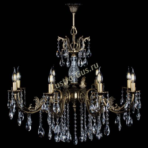 Люстра бронзовая Кассандра Алфея №8/2 журавлик Гусь Хрустальный