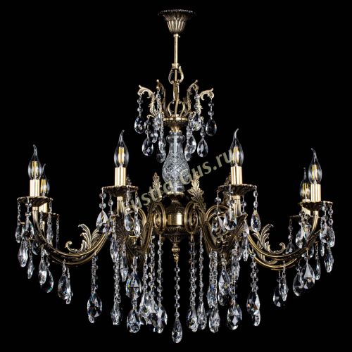 Люстра бронзовая Кассандра Алфея №8/2 журавлик Гусь Хрустальный