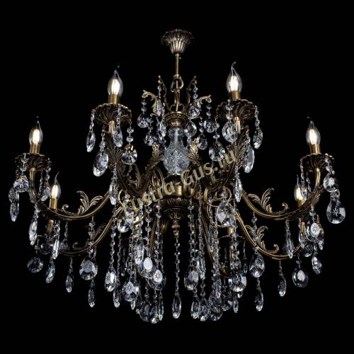 Люстра бронзовая Кассандра Алфея №8/2 звездочка Гусь Хрустальный