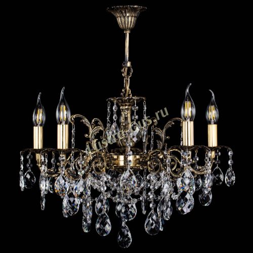 Люстра бронзовая Муза №5 баден Гусь Хрустальный