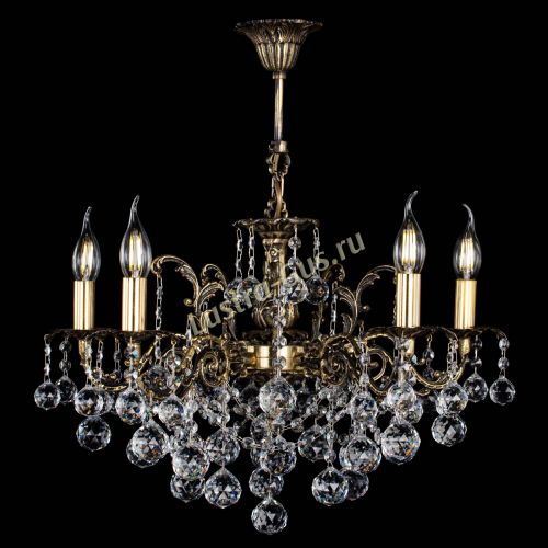 Люстра бронзовая Муза №5 шар Гусь Хрустальный