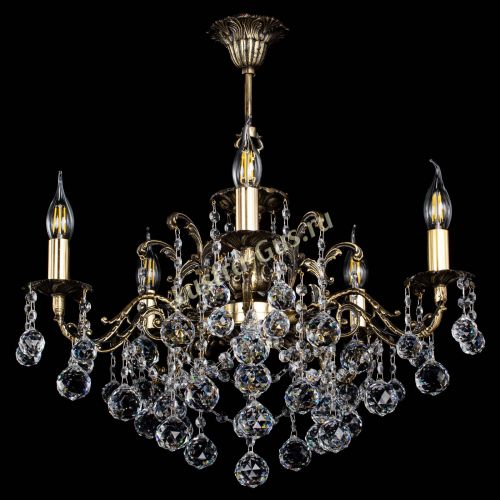 Люстра бронзовая Муза №5 шар Гусь Хрустальный