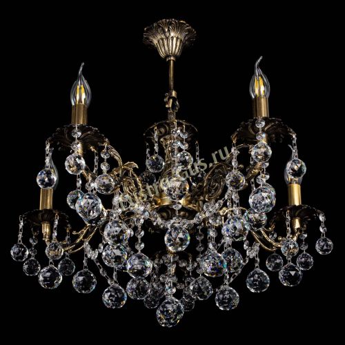 Люстра бронзовая Муза №5 шар Гусь Хрустальный