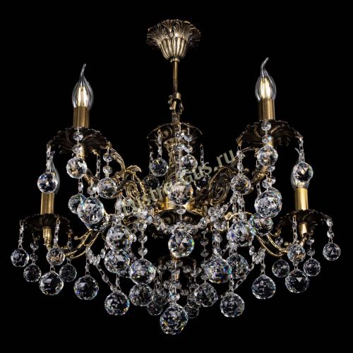 Люстра бронзовая Муза №5 шар Гусь Хрустальный