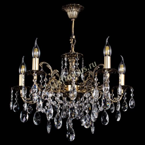 Люстра бронзовая Муза №5 журавлик Гусь Хрустальный