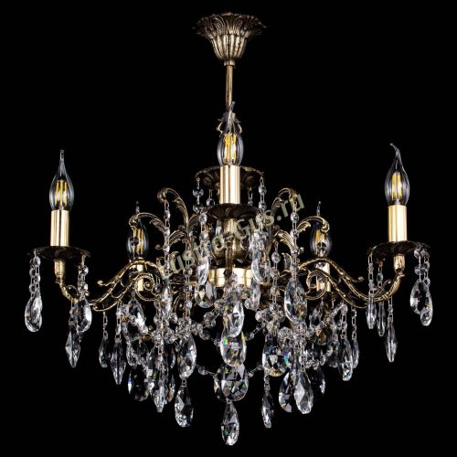 Люстра бронзовая Муза №5 журавлик Гусь Хрустальный