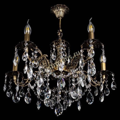 Люстра бронзовая Муза №5 журавлик Гусь Хрустальный