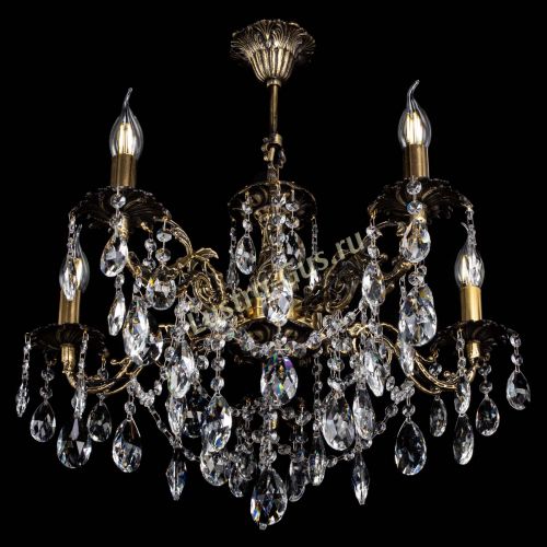 Люстра бронзовая Муза №5 журавлик Гусь Хрустальный