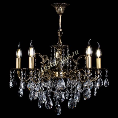 Люстра бронзовая Муза №5 звездочка Гусь Хрустальный