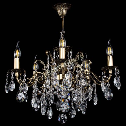 Люстра бронзовая Муза №5 звездочка Гусь Хрустальный