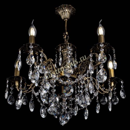 Люстра бронзовая Муза №5 звездочка Гусь Хрустальный