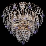 Люстра Агата Венеция №2 - 3 лампы фиолетовая
