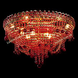 Люстра Водопад Софья красная отзыв и фото покупателя